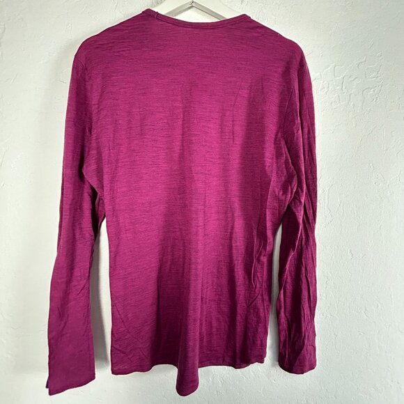 Segments Womens Long Sleeve Merino Wool Base Layer Top Large Pullover Crew Neck - Picture 2 of 8